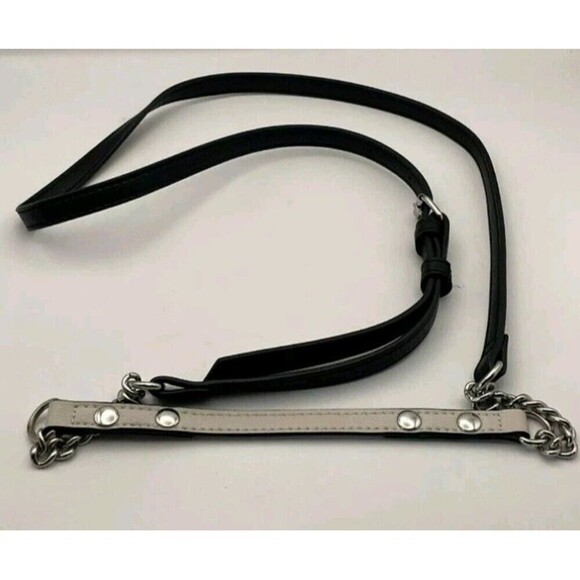 Nine West Mittens Crossbody Bag Wallet Purse Brown Beige Chain Strap Minimalist - Picture 5 of 11